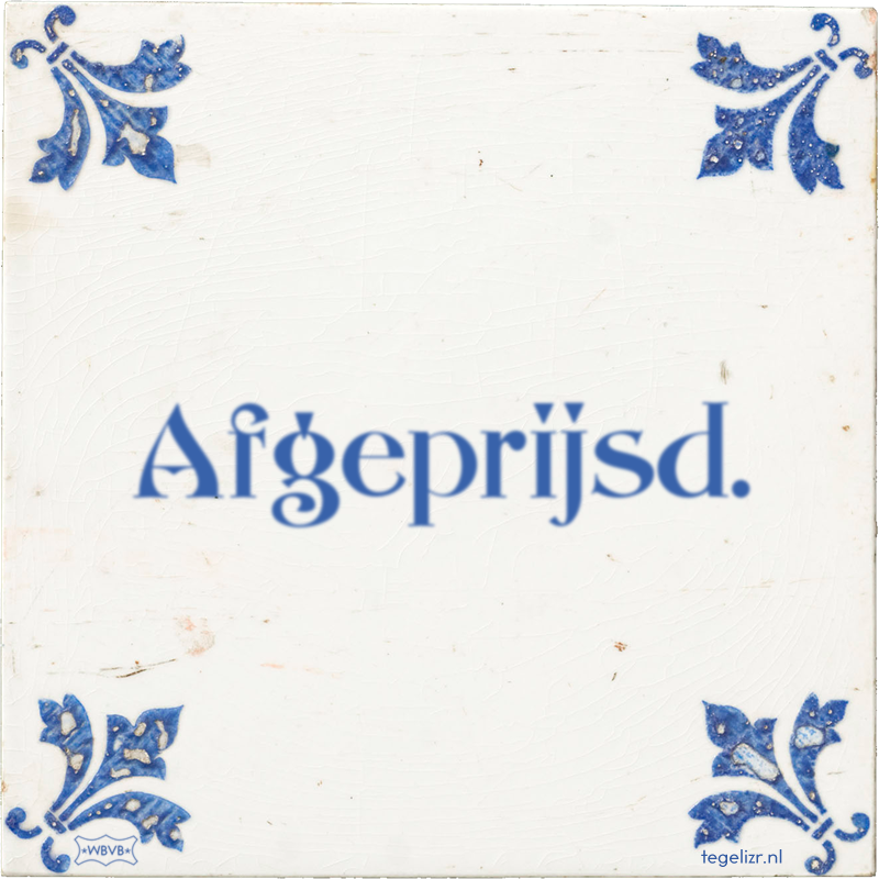 Afgeprijsd. - Online tegeltjes bakken
