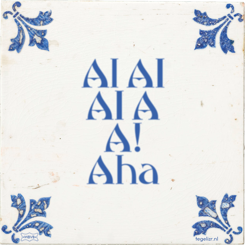 Al A1 AI A A! Aha - Online tegeltjes bakken