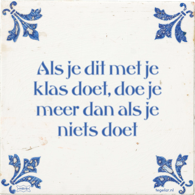 Als je dit met je klas doet, doe je meer dan als je niets doet - Online tegeltjes bakken