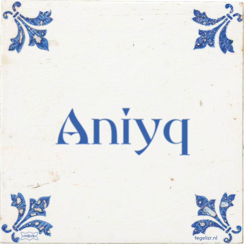 Aniyq - Online tegeltjes bakken