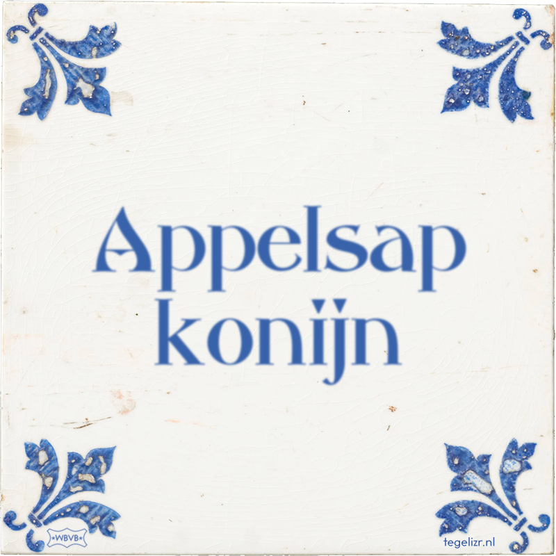 Appelsap konijn - Online tegeltjes bakken
