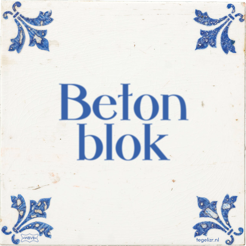 Beton blok - Online tegeltjes bakken