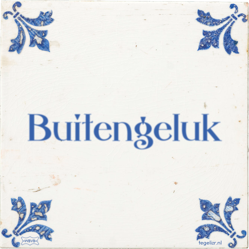 Buitengeluk - Online tegeltjes bakken