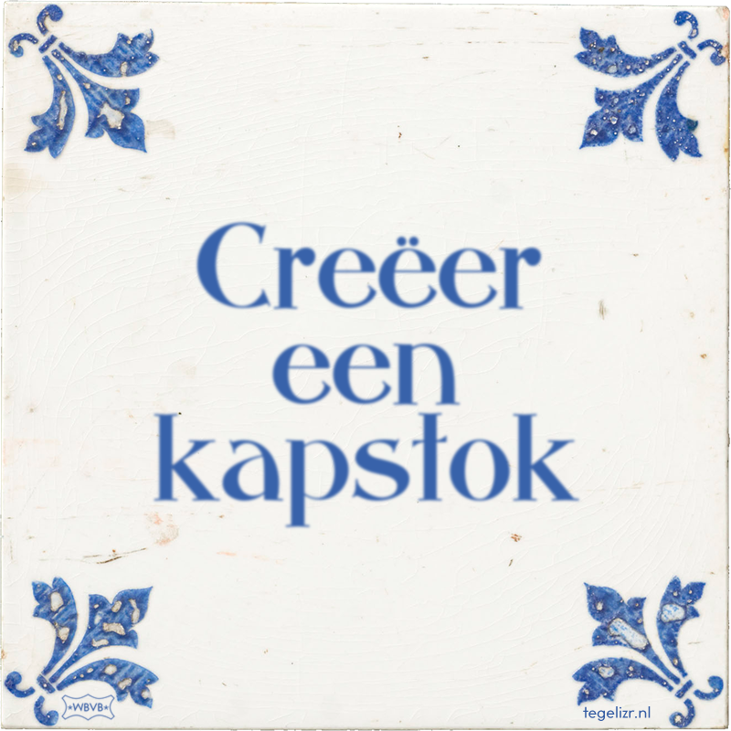 Creëer een kapstok - Online tegeltjes bakken