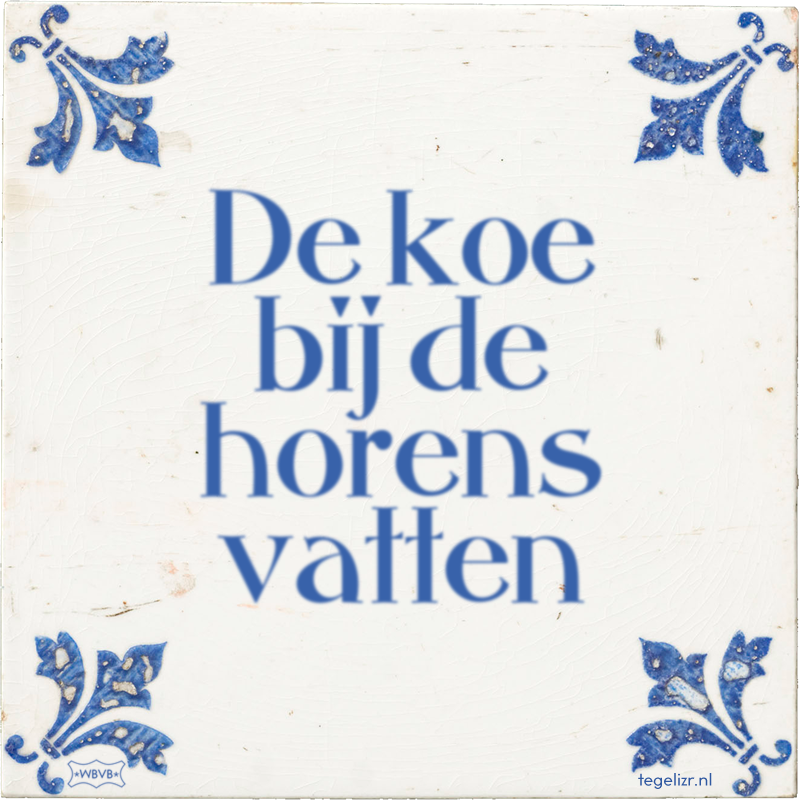 De koe bij de horens vatten - Online tegeltjes bakken