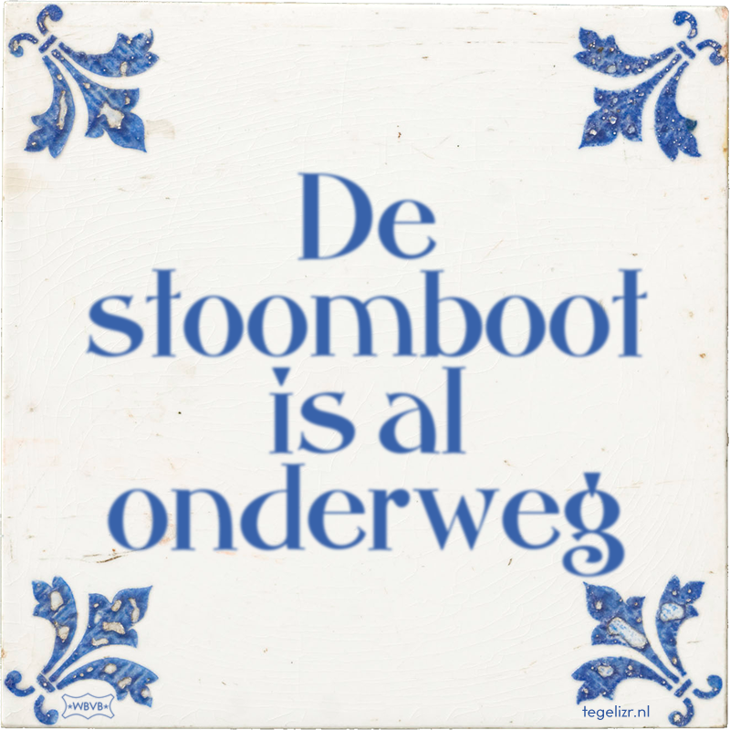 De stoomboot is al onderweg - Online tegeltjes bakken