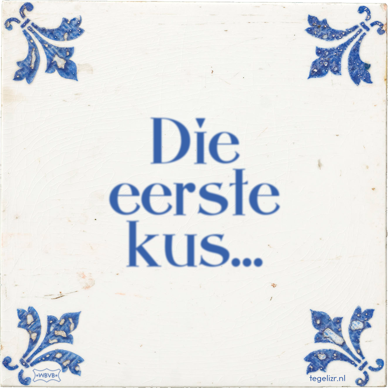 Die eerste kus... - Online tegeltjes bakken