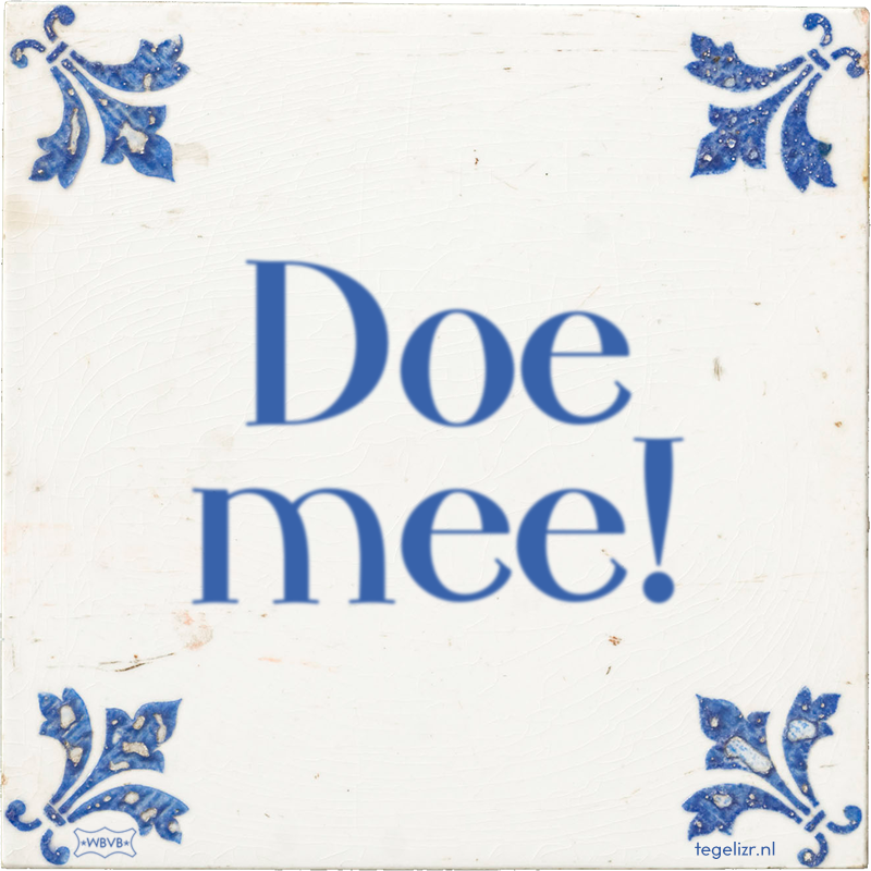 Doe mee! - Online tegeltjes bakken
