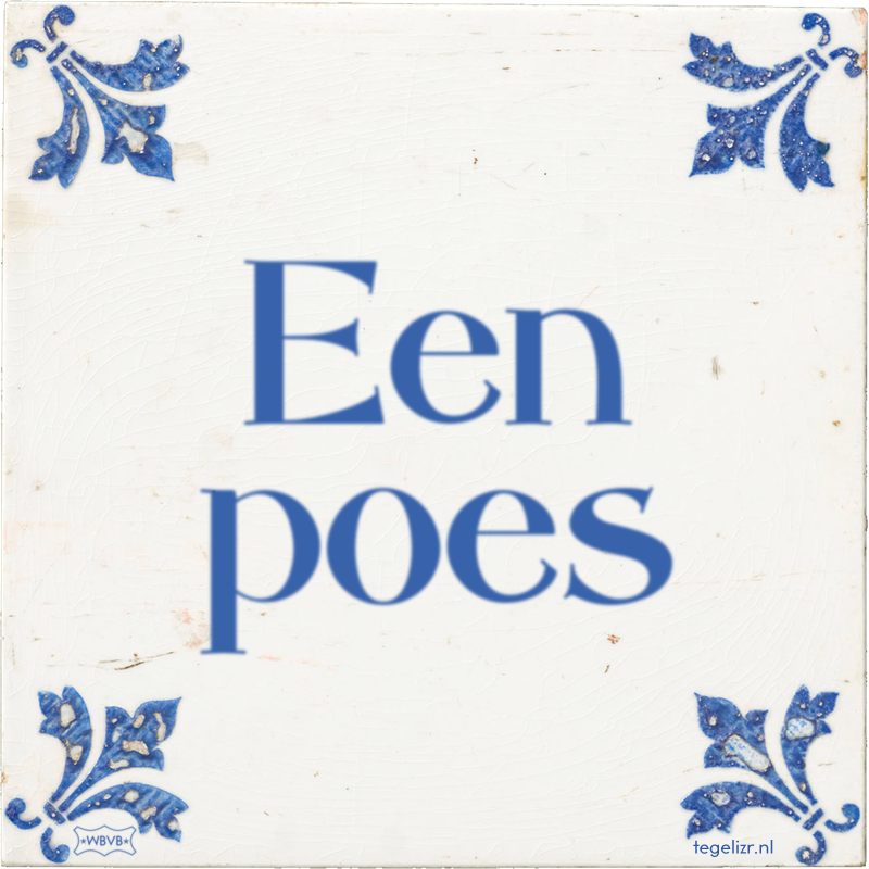 Een poes - Online tegeltjes bakken