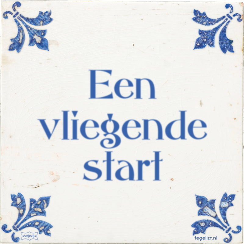 Een vliegende start - Online tegeltjes bakken