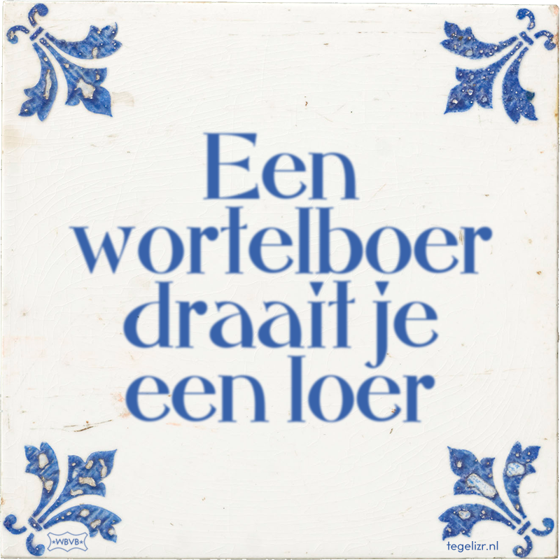 Een wortelboer draait je een loer - Online tegeltjes bakken