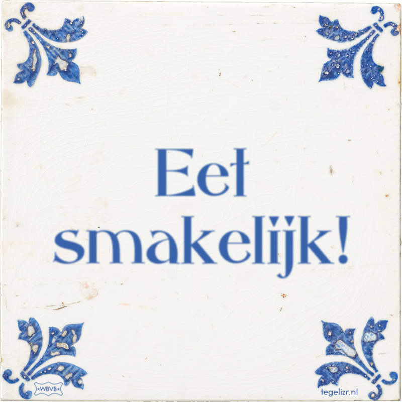 Eet smakelijk! Online tegeltjes bakken WBVB Rotterdam