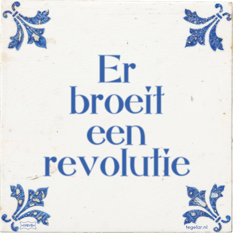 Er broeit een revolutie - Online tegeltjes bakken