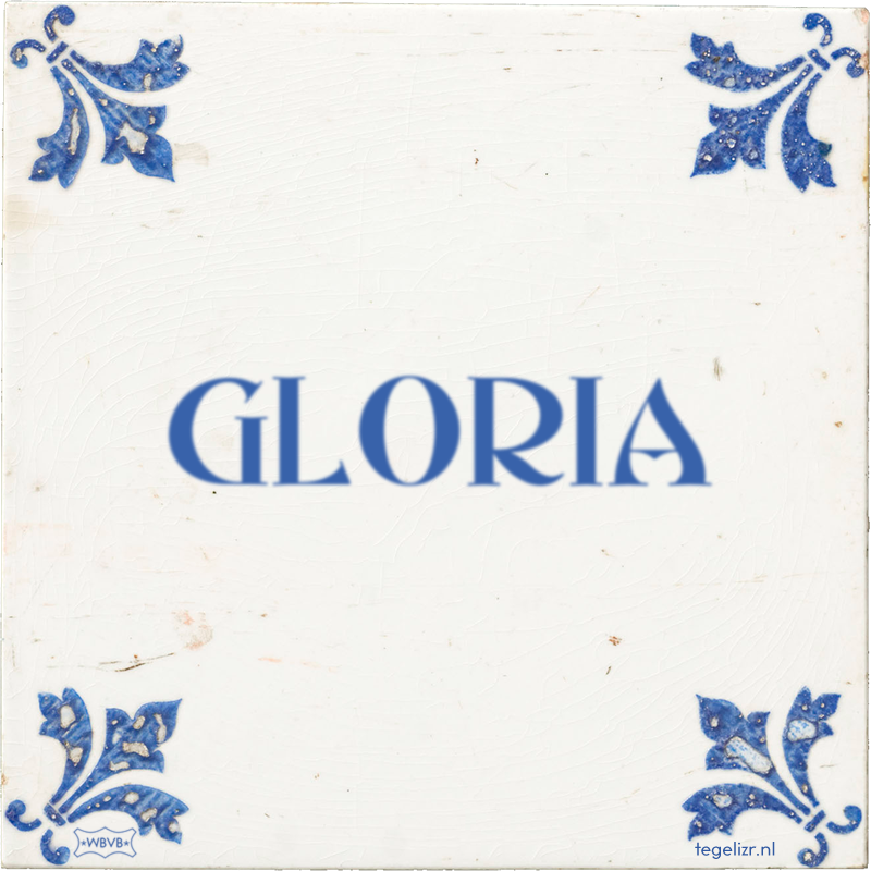 GLORIA - Online tegeltjes bakken