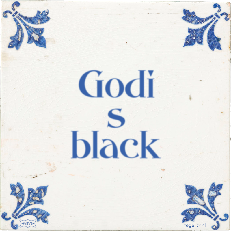 Godi s black - Online tegeltjes bakken