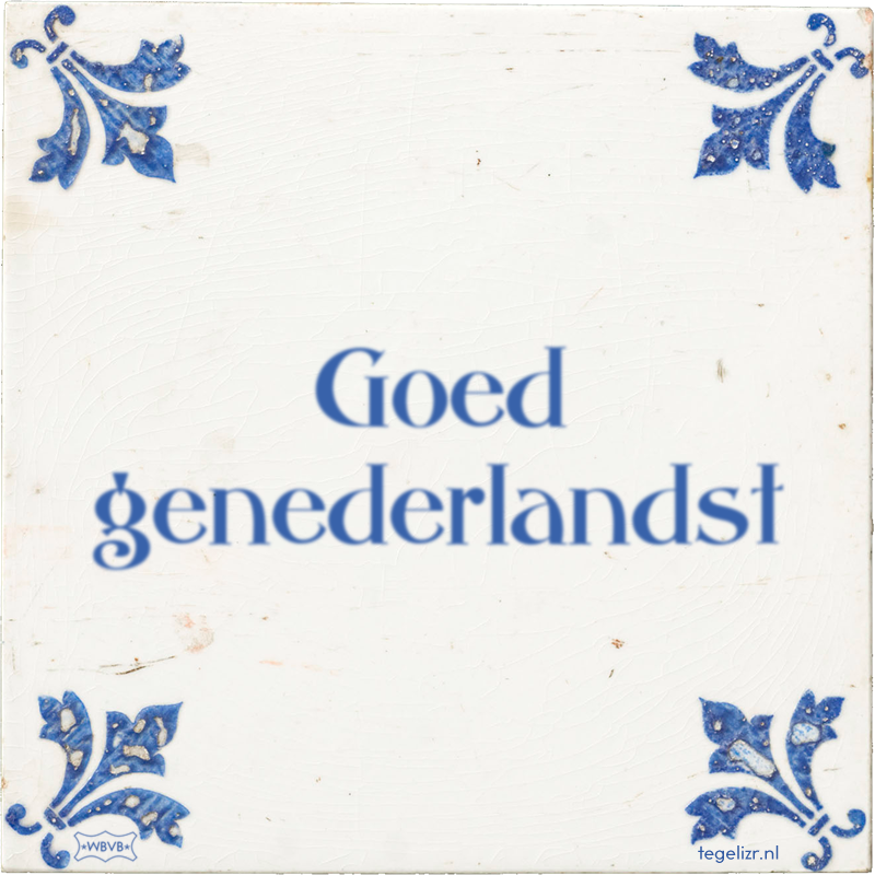 Goed genederlandst - Online tegeltjes bakken