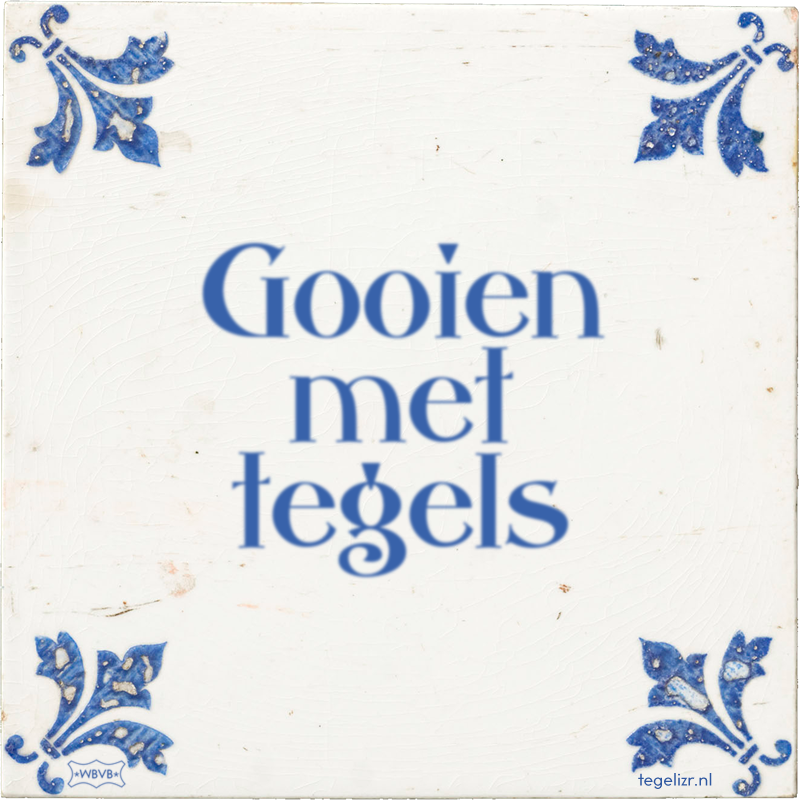 Gooien met tegels - Online tegeltjes bakken