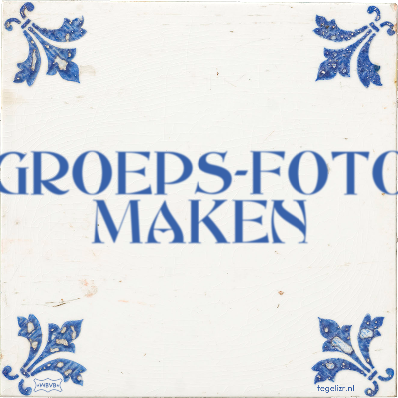 GROEPS-FOTO MAKEN - Online tegeltjes bakken