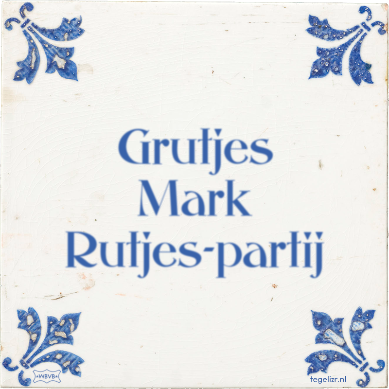 Grutjes Mark Rutjes-partij - Online tegeltjes bakken