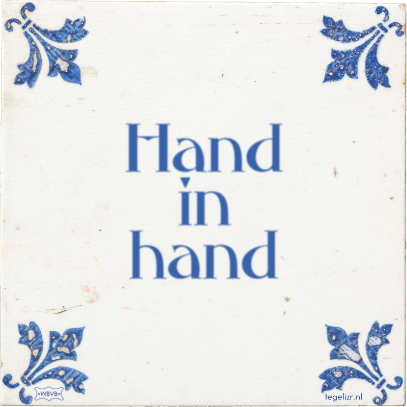 Hand in hand - Online tegeltjes bakken
