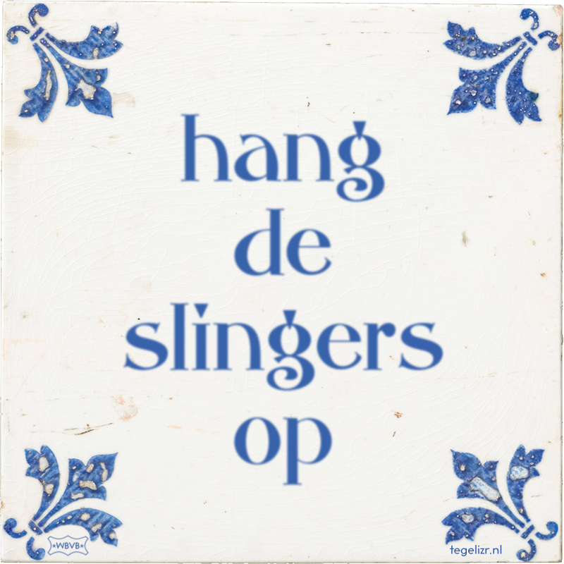 hang de slingers op - Online tegeltjes bakken