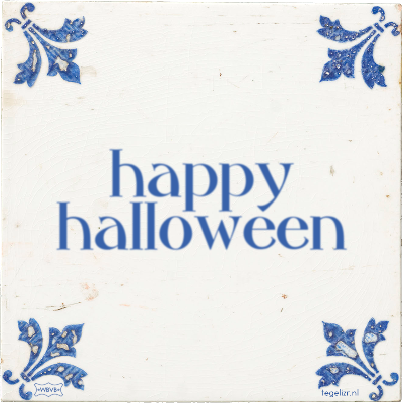 happy halloween - Online tegeltjes bakken