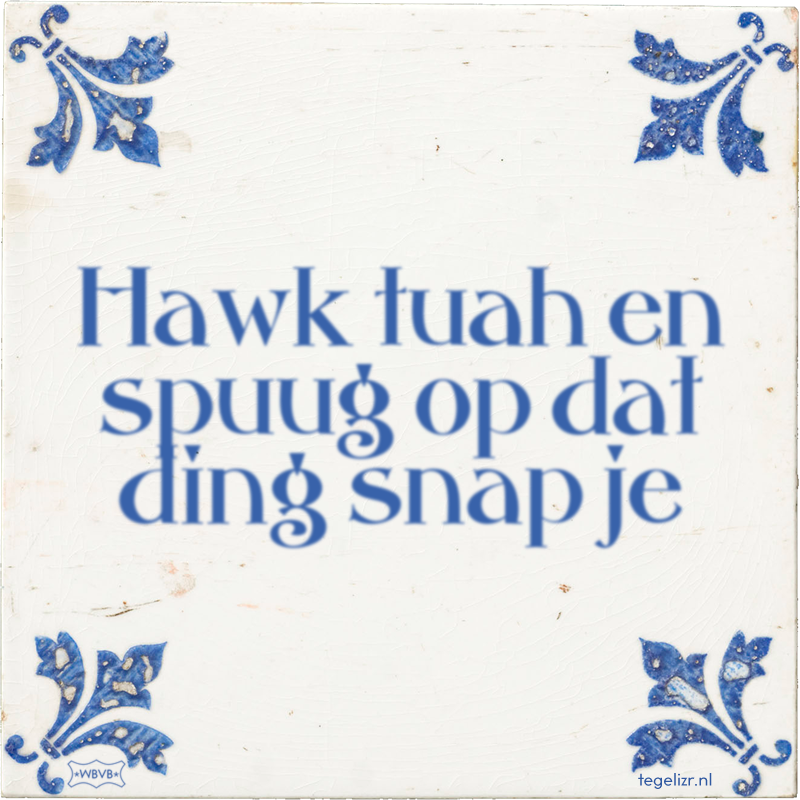 Hawk tuah en spuug op dat ding snap je - Online tegeltjes bakken