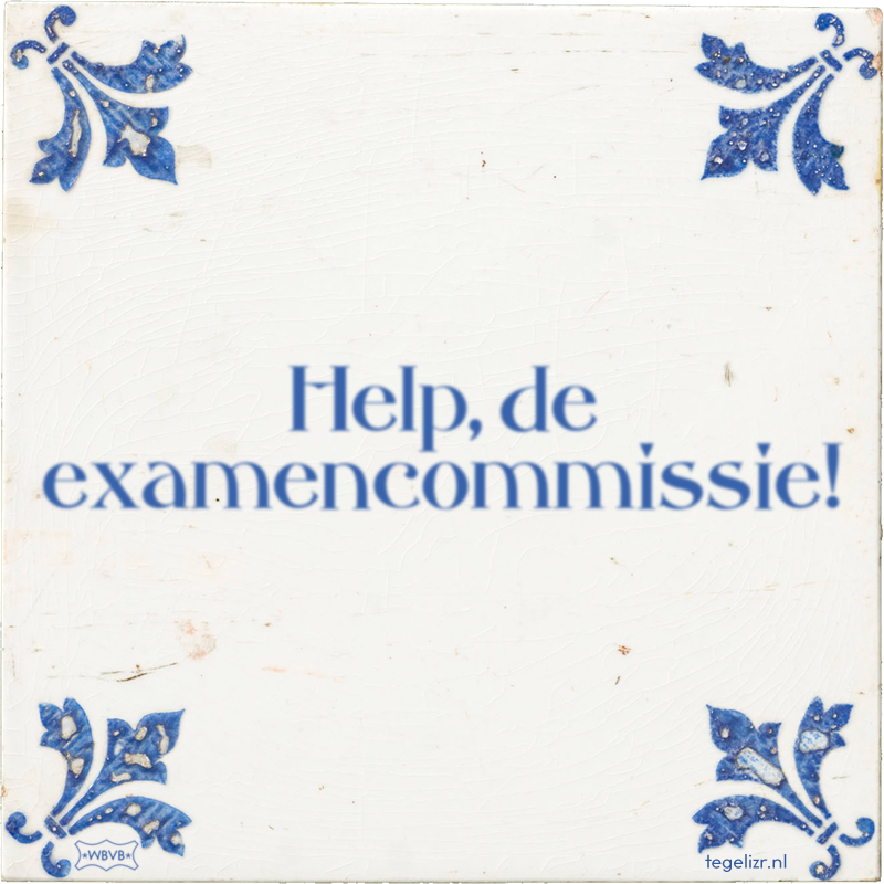 Help, de examencommissie! - Online tegeltjes bakken