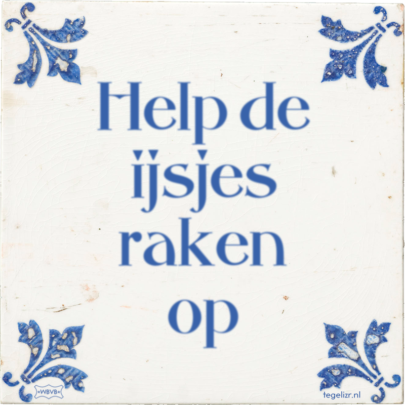 Help de ijsjes raken op - Online tegeltjes bakken