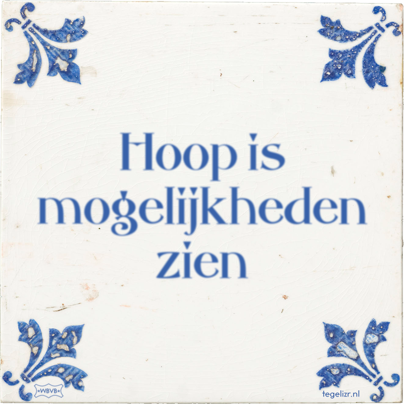 Hoop is mogelijkheden zien - Online tegeltjes bakken