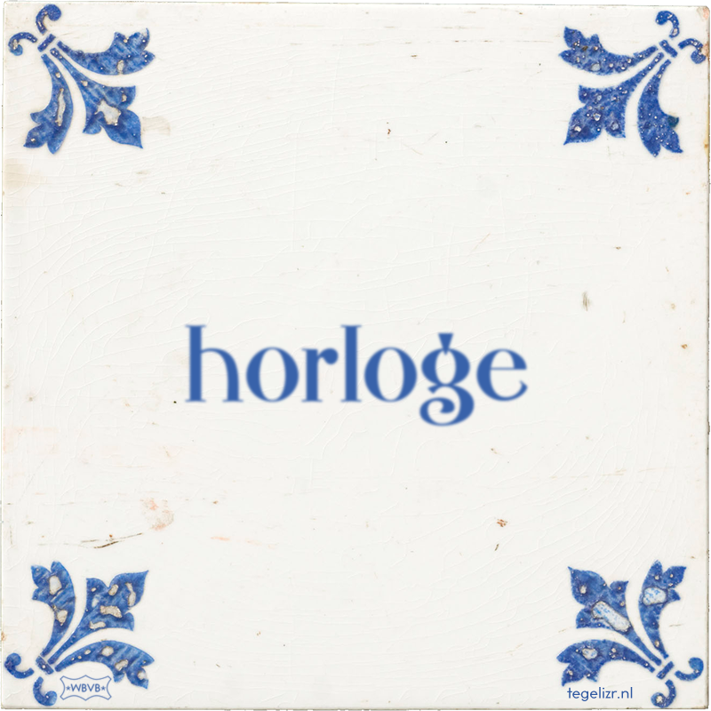 horloge - Online tegeltjes bakken