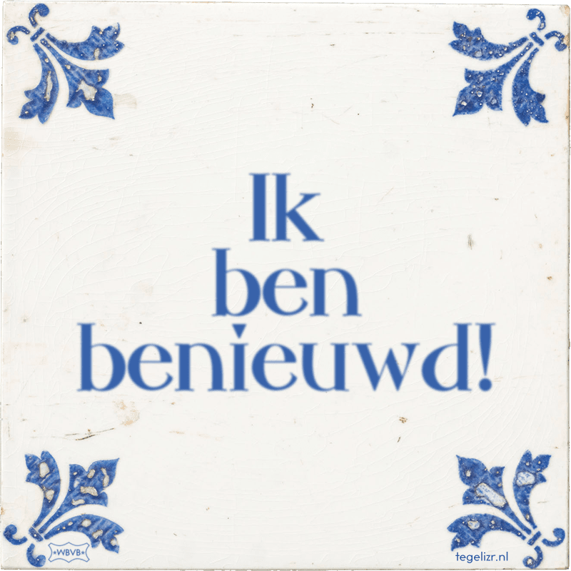 Ik ben benieuwd! - Online tegeltjes bakken