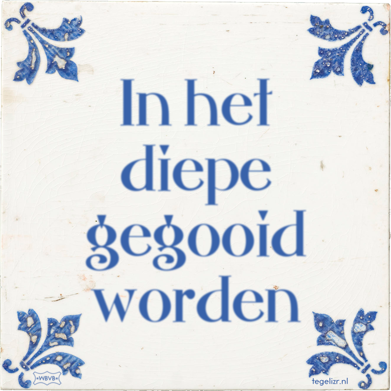 In het diepe gegooid worden - Online tegeltjes bakken