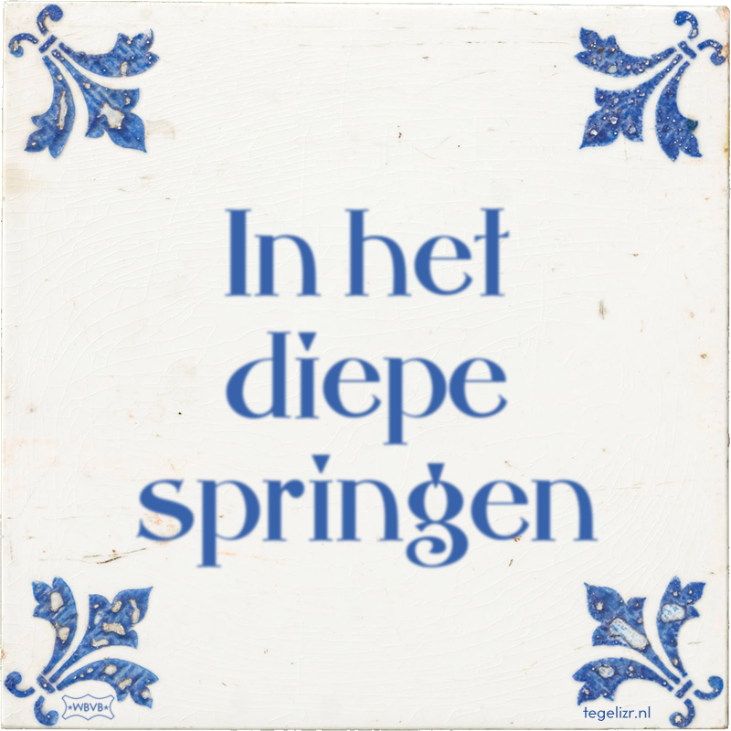 In het diepe springen - Online tegeltjes bakken