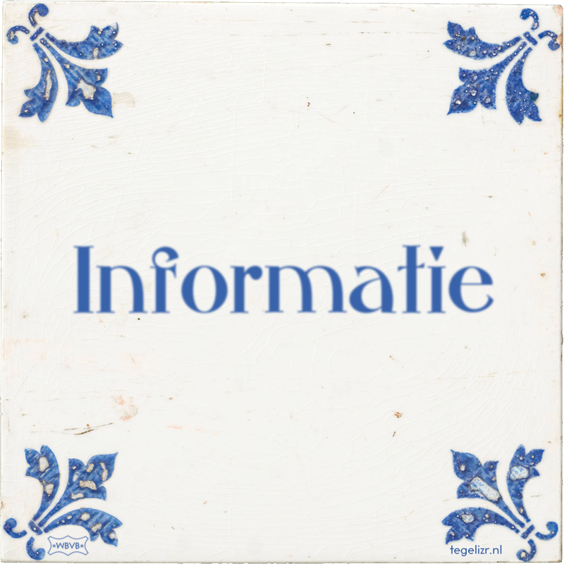 Informatie - Online tegeltjes bakken