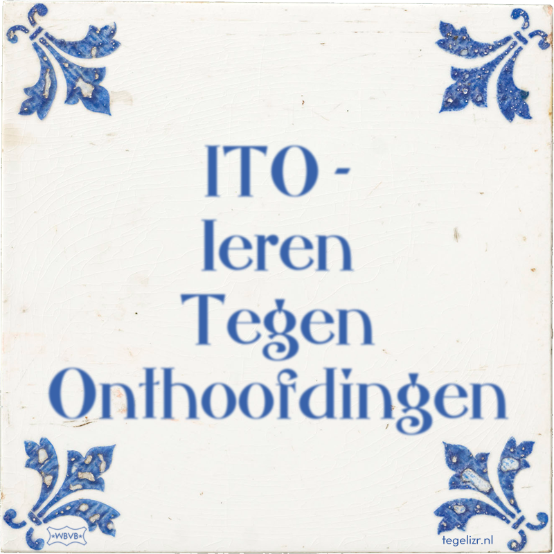 ITO - Ieren Tegen Onthoofdingen - Online tegeltjes bakken