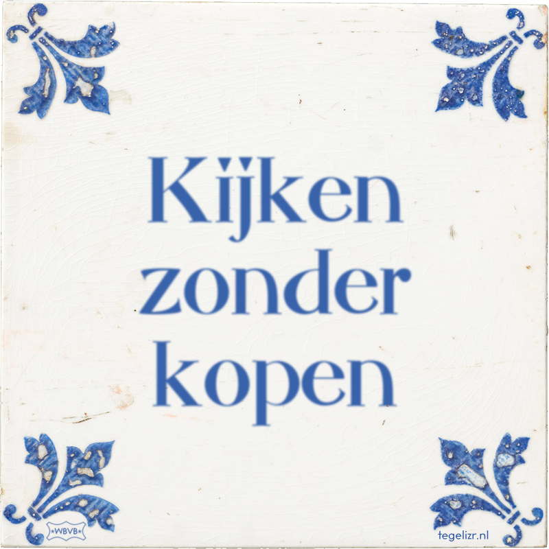 Kijken zonder kopen - Online tegeltjes bakken