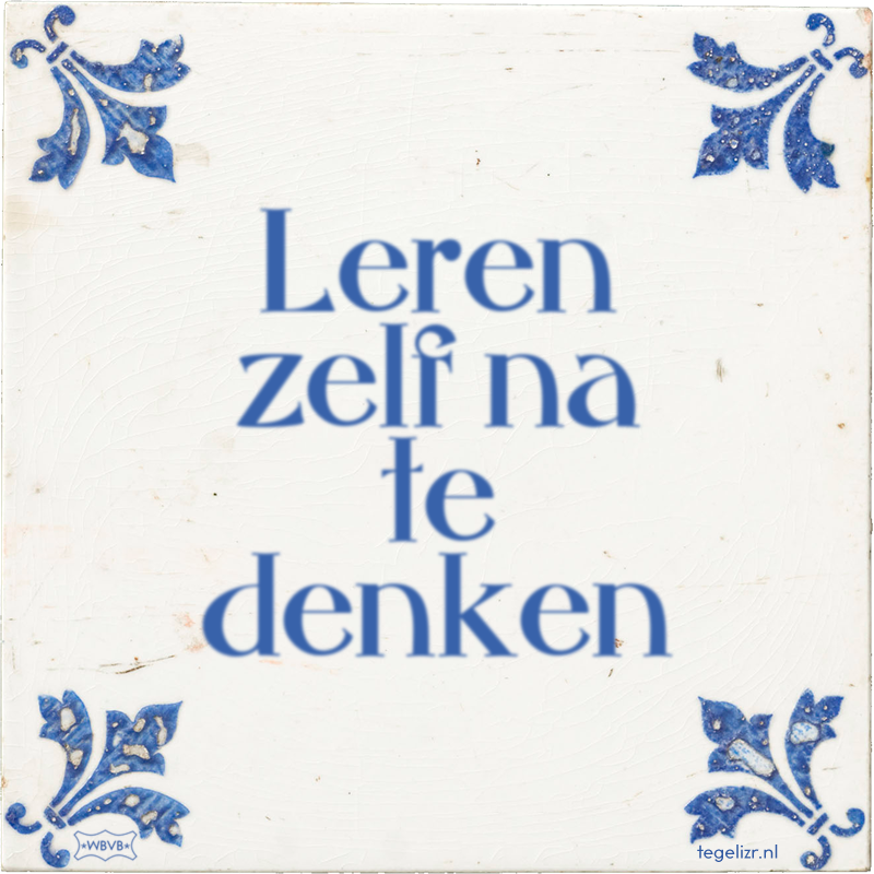 Leren zelf na te denken - Online tegeltjes bakken