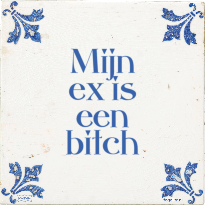 Mijn ex is een bitch - Online tegeltjes bakken