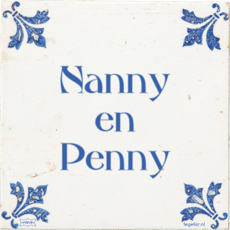 Nanny en Penny - Online tegeltjes bakken