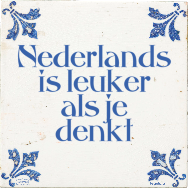 Nederlands is leuker als je denkt - Online tegeltjes bakken