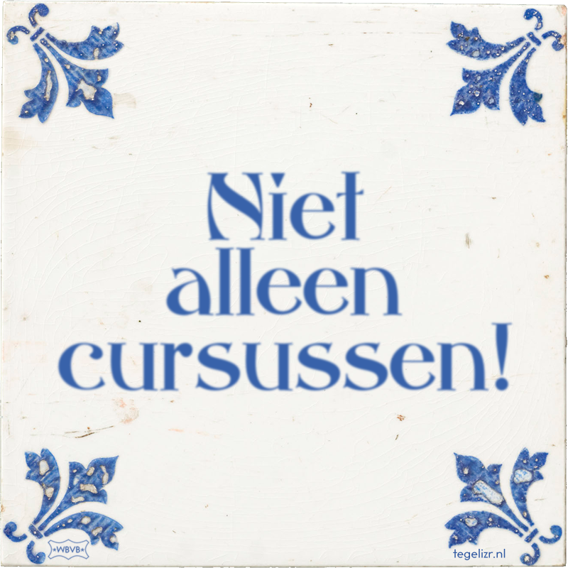 Niet alleen cursussen! - Online tegeltjes bakken