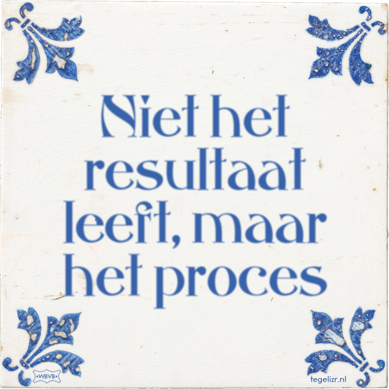 Niet het resultaat leeft, maar het proces - Online tegeltjes bakken