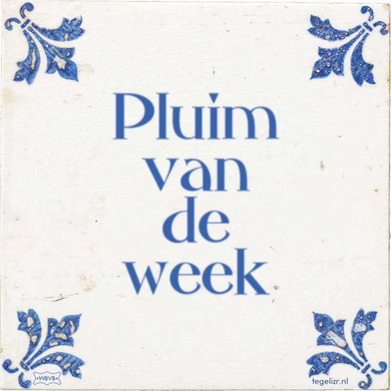 Pluim van de week - Online tegeltjes bakken