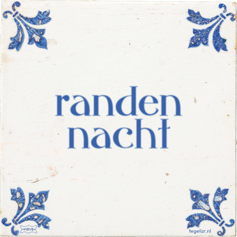 randen nacht - Online tegeltjes bakken