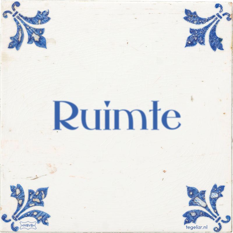 Ruimte - Online tegeltjes bakken