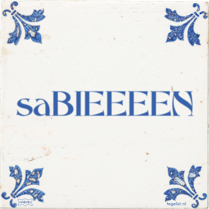 saBIEEEEN - Online tegeltjes bakken