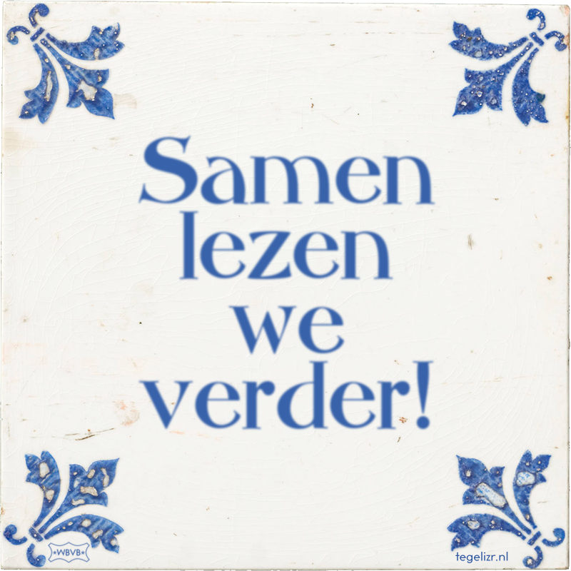 Samen lezen we verder! - Online tegeltjes bakken