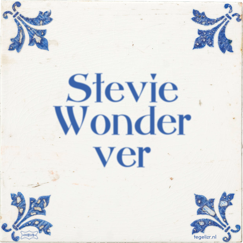 Stevie Wonder ver - Online tegeltjes bakken