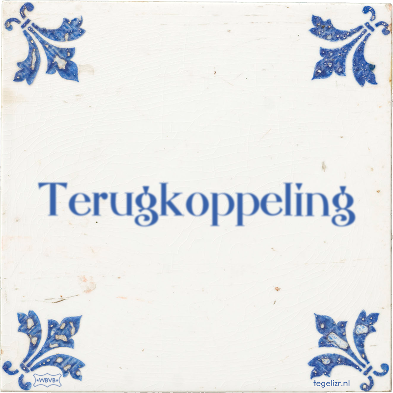 Terugkoppeling - Online tegeltjes bakken